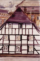 Haus 1 Höxter Version 1, Architektur, Aquarell